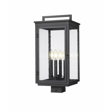 Hartwell 4 Light Outdoor Post Mount 21.25 Inch and 10 Inch Wide by Z Lite - 5019PHBS-BK
