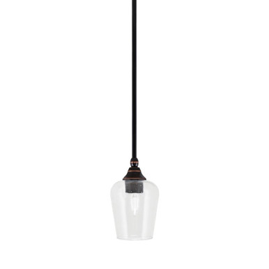 1 Light Stem Hung Mini Pendant 8.5 Inch Tall by Toltec - 23-BC-210