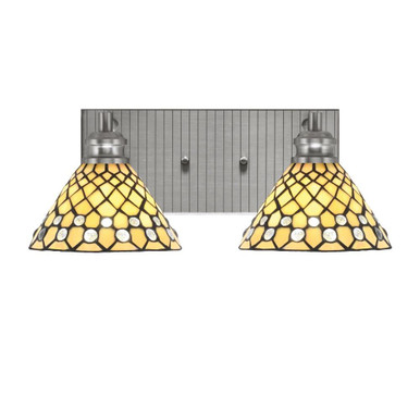 Edge 2 Light Vanity Light 16.75 Inch Length by Toltec - 1162-BN-9415