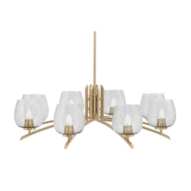 Kurve 8 Light Oversized Chandelier by Toltec 3708-NAB-4810 - 3708-NAB-4810