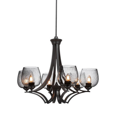 Zilo 6 Up Light Large Chandelier by Toltec - 566-MB-4812