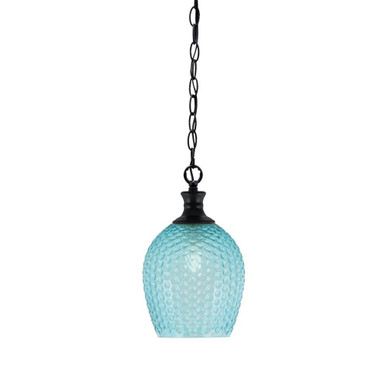Zola 1 Light Chain Hung Small Pendant 12.75 Inch Tall by Toltec - 96-12.75