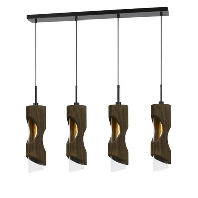 Zamora 4 Light Large Linear Island Pendant by Cal - FX-3669-4