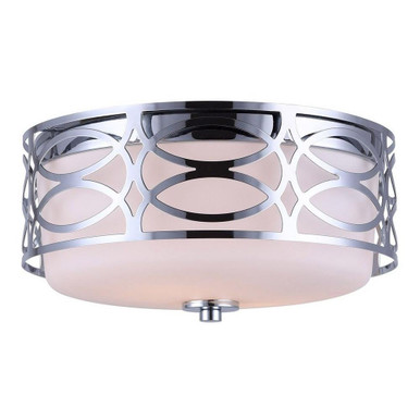 Drake 2 Light 11.75 Inch Wide Flush Mount by Canarm Inc - IFM173B12CH