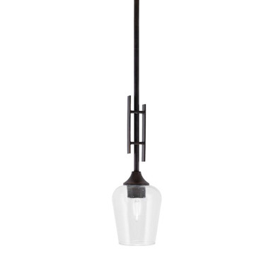 Uptowne 1 Light Mini Stem Hung Pendant 19 Inch Tall by Toltec - 320-DG-210
