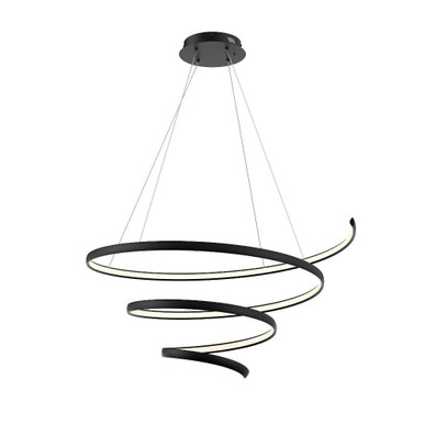 Helix 60W 1 LED Light Oversized Pendant by Dals - SPR34-CC-BK