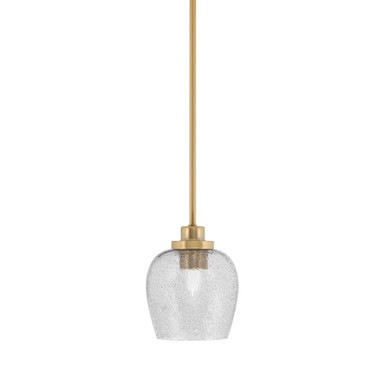 Odyssey 1 Light Stem Hung Small Pendant 6 Inch Wide by Toltec - 2601-NAB-4810