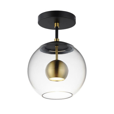 Nucleus 8W 1 LED 7 Inch Wide Semi Flush Mount by ET2 - E25150-BKNAB