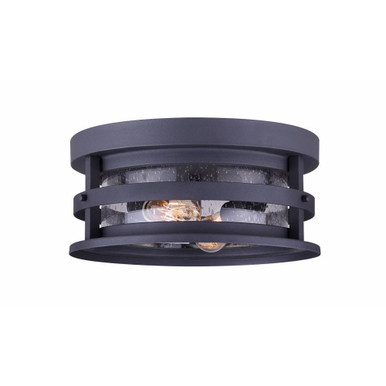 Duffy 2 Light 4.38 Inch Wide Outdoor Flush Mount by Canarm Inc - IOL342BK