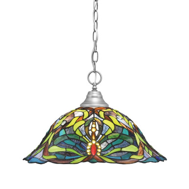 Any 1 Light Kaleido Scope Art Glass Large Pendant 19 Inch Wide by Toltec - 10-19-1125-