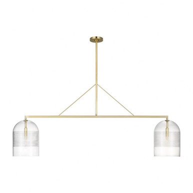 Leano 5W 2 LED Linear Chandelier 29.9 Inch Tall by Visual Comfort Modern - SLLS638