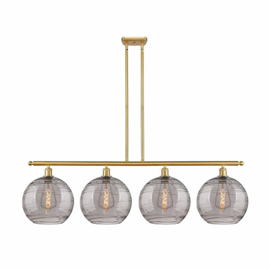 Athens Deco Swirl 4 Oversized Island Pendant 50.25 Inch Wide by Innovations - 516-4I-G1213-12