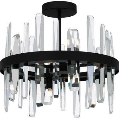 Regal 8 Light 15.75 Inch Wide Semi Flush Mount by Quoizel - PCRGL1716MBK