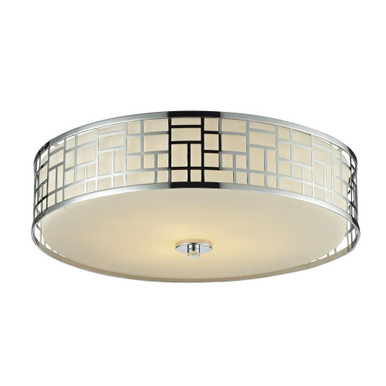 Elea 3 Light 20.5 Inch Wide Modern Flush Mount by Z-Lite - 328F20-CH