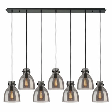 Newton Bell 7 Light Oversized Linear Pendant by Innovations - 127-410-1PS-G412-8