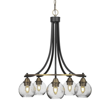 Paramount 5 Light Downlight Chandelier 28 x 23.25 Inches Wide by Toltec  - 3415-MBBR-4102