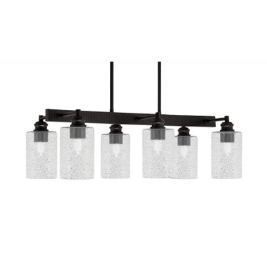 Edge 6 Light Small Island Chandelier by Toltec - 1186-ES-3002