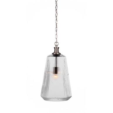 Carina One Light Small Chain Hung Pendant 20 Inch Tall by Toltec - 93-BN-4640
