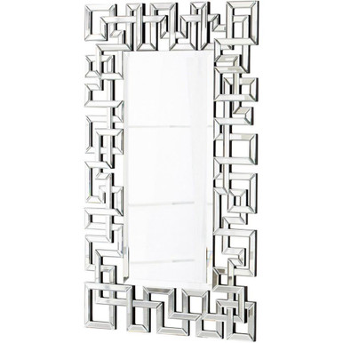 55 Inch Wood Rectangular Venetian Wall Decor Mirror by Bailey Street Home - 182-BEL-1090351
