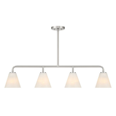 Blair 4 Light Linear Chandelier 9 Inch Tall X 6.25 Inch Wide by Savoy House - 1-4014-4