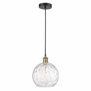 Athens Water Glass 1 Light Clear Glass Small Pendant by Innovations - 616-1P-BAB-G1215-10