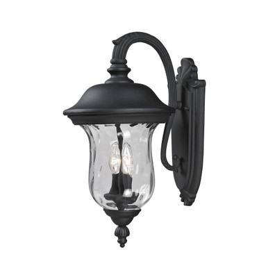 Armstrong 2 Light Outdoor Wall Mount 10 x 19.5 Inches by Z Lite - 534M-BK