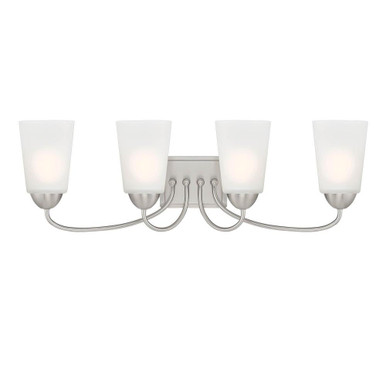 Malone 4 Light Vanity Light by Designers Fountain - D267M-4B-BN