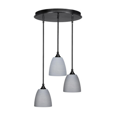 Empire 3 Light Cluster Pendalier 10 x 18 Inch by Toltec 2183-MB-4072 - 2183-MB-4072