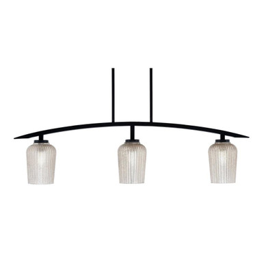Kurve 3 Light Island Pendant 11.25 Inch Tall by Toltec - 3736-MB-425