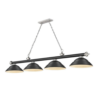 Cordon 4 Light Billiard 14 x 14 Inch by Z-Lite 2306-4MB-BN-SMB - 2306-4MB-BN-SMB