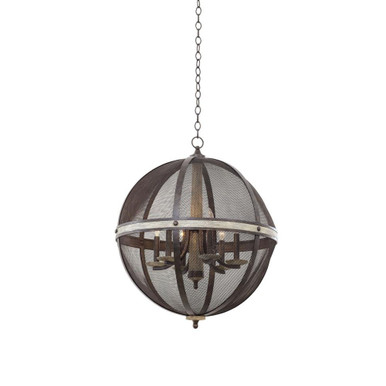 Coronado 6 Light Medium Oval Chandelier by Kalco - 7041FG