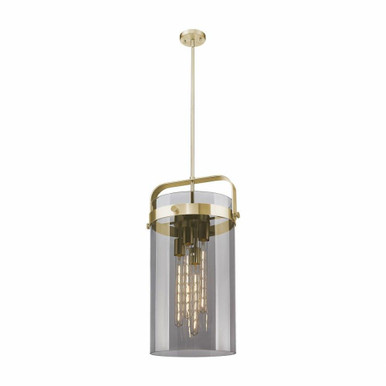Pilaster 4 Light Stem Hung Pendant 24.5 Inch Tall by Innovations - 413-4SL-CB-G413-4S-12SM