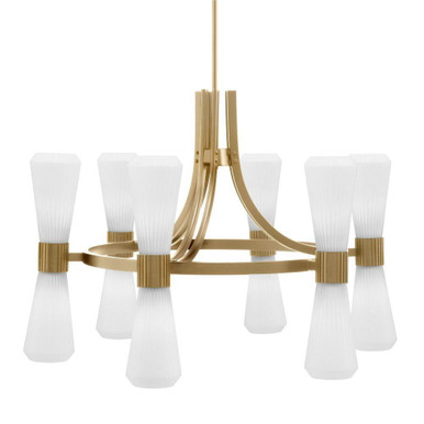 Everleigh 12 Light Chandelier 22.75 Inch Tall and 31.75 Inch Wide by Toltec - 4806-NAB-881