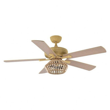 Pune 5 Blade Ceiling Fan with Light Kit 52 Inch Wide by Parrot Uncle - F6350Q110V