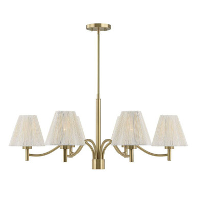 Rosa 6 Light Chandelier 15 Inch Tall and 36 Inch Wide by Savoy House - 1-6084-6-127