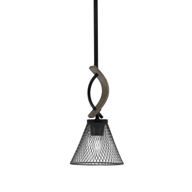 Monterey 1 Light Small Pendant 12.5 Inch Tall by Toltec - 2901-MBDW-805-MB