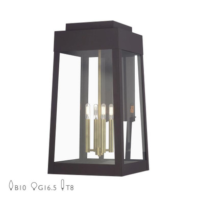 Oslo 4 Light Outdoor Wall Lantern by Livex - 20861-07