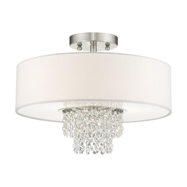 Carlisle 3 Light 15 Inch Wide Semi Flush Mount by Livex - 51027-91