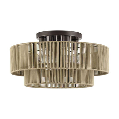 Acordia 4 Light Extra Large Semi Flush Mount 21 Inch Wide by Livex - 49135