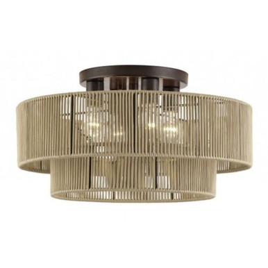 Acordia 4 Light Extra Large Semi Flush Mount 21 Inch Wide by Livex - 49135