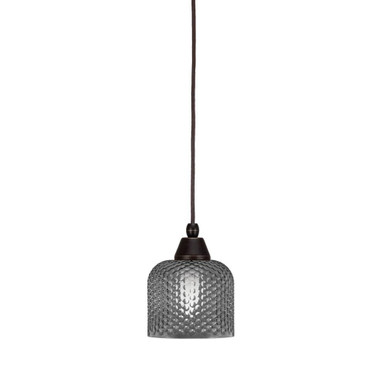 Any 1 Light Textured Glass Small Pendant 6 Inch Wide by Toltec - 22-CH-4612