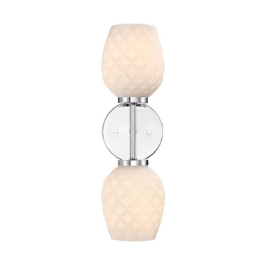 Dita 2 Light Wall sconce 17 Inch Tall X 5.25 Inch Wide by Designers Fountain - D289M-2WS-PN