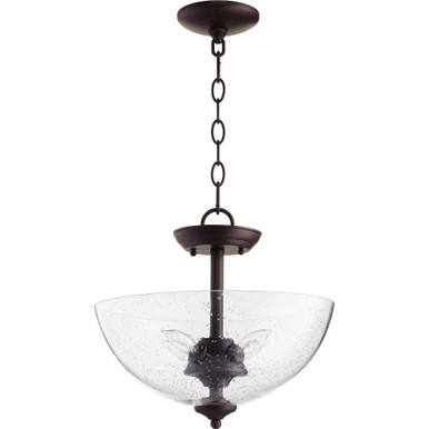 4 Light Medium Bowl Dual Mount Pendant by Quorum - 2840-14