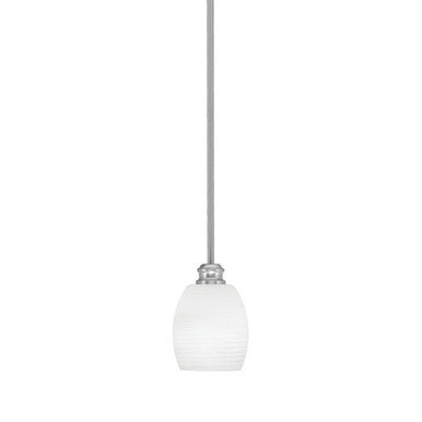 Edge 1 Light Mini Stem Hung Pendant 7 Inch Tall by Toltec - 1151-5-7