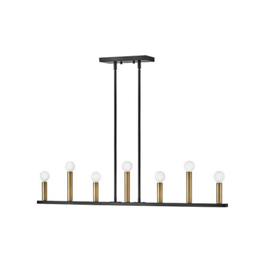 Lazlo 7 Light Oversized Linear Chandelier by Lark - 83156BK