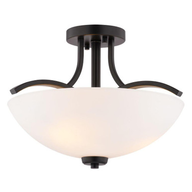 River Grove 3 Light Semi Flush Mount 11 Inch and 14.5 Inch Wide by Vaxcel - C0341
