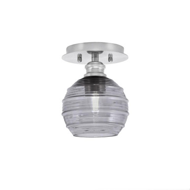 Edge 1 Light 6 Inch Wide Steel Semi Flush Mount by Toltec - 1160-6-7.75-1