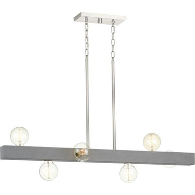 Mill Beam 6 Light Linear Pendant by Progress - P400269-009