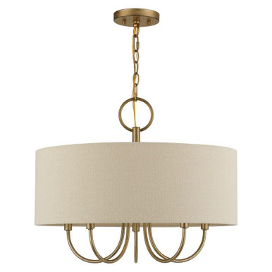 Bellingham 5 Light Pendant 18 Inch Tall and 22 Inch Wide by Livex - 58865