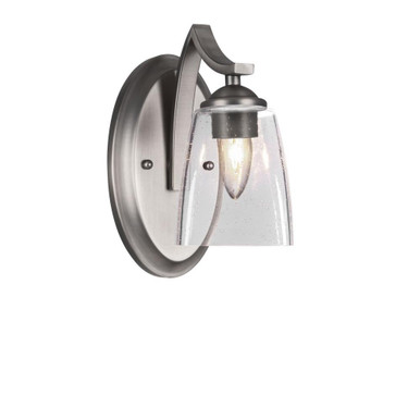 Zilo 1 Light Steel Wall Sconce 9.75 Inch Tall by Toltec - 551-525-975-45